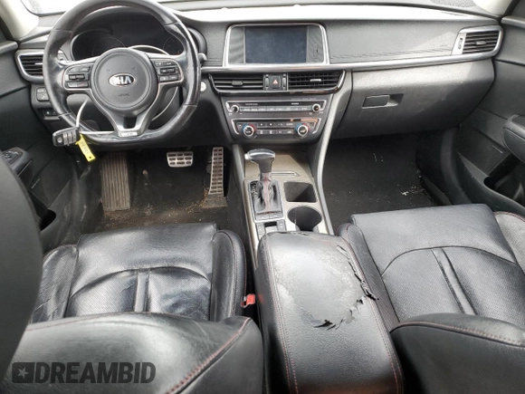 2016 Kia Optima SX Turbo with VIN 5XXGW4L22GG050019, listed as a Copart auction lot 48939805 with Not Provided miles and Salvage Title. Bid and sale history available at carsss.com. Image 8.