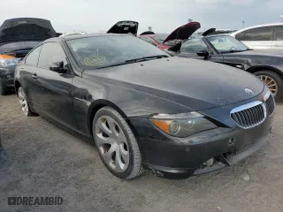 2005 BMW 6 Series 645Ci with VIN WBAEH73405B193443, listed as a Copart auction lot 76196784 with 0 mi miles and Salvage Title. Bid and sale history available at carsss.com. Image 4.