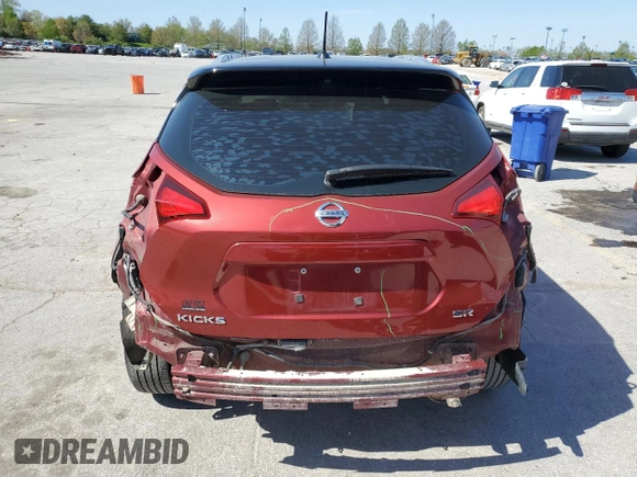 2018 Nissan Kicks SV with VIN 3N1CP5CUXJL543867, listed as a Copart auction lot 53155155 with 85,441 mi miles and Salvage title. Bid and sale history available at DreamBid. Image 6.