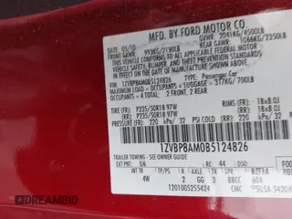 2011 Ford Mustang V6 with VIN 1ZVBP8AM0B5124826, listed as a IAAI auction lot 41639926 with 211,934 mi miles and . Bid and sale history available at carsss.com. Image 9.