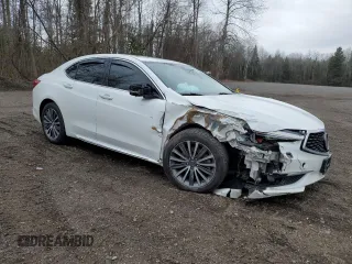 2018 Acura TLX w/Advance Pkg with VIN 19UUB3F78JA800267, listed as a Copart auction lot 45623984 with 125,758 mi miles and Salvage Title. Bid and sale history available at carsss.com. Image 4.