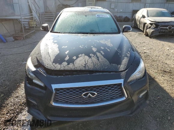 2019 Infiniti Q50 RED SPORT 400 with VIN JN1FV7AP7KM760554, listed as a Copart auction lot 83798944 with 76,401 mi miles and Salvage Title. Bid and sale history available at carsss.com. Image 5.