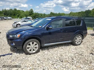 2012 Mitsubishi Outlander SE with VIN JA4JT3AW1CU002539, listed as a Copart auction lot 62641004 with 54,862 mi miles and Salvage Title. Bid and sale history available at carsss.com. Image 1.