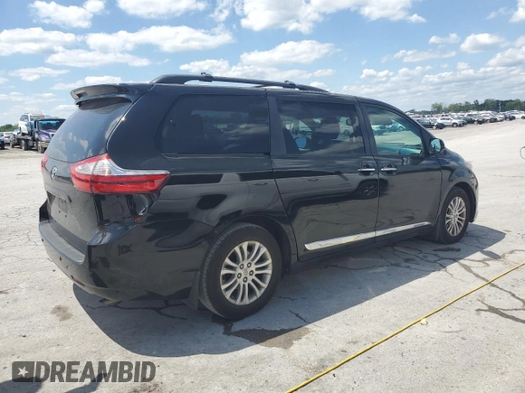 2015 Toyota Sienna XLE with VIN 5TDYK3DC4FS643797, listed as a Copart auction lot 55975385 with 61,882 mi miles and Salvage Title. Bid and sale history available at DreamBid. Image 3.