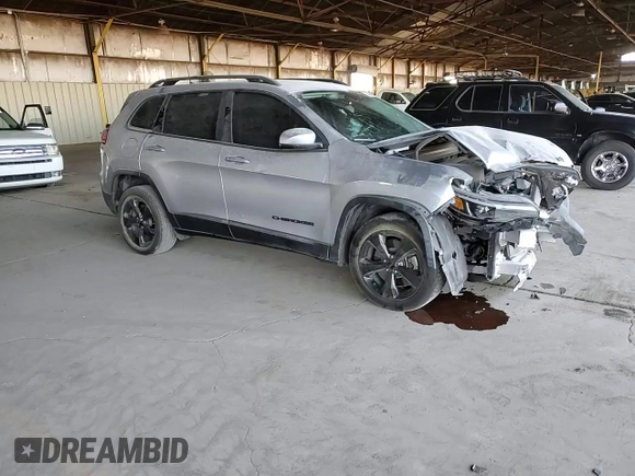 2021 Jeep Cherokee Altitude with VIN 1C4PJLLB7MD168999, listed as a Copart auction lot 44343825 with 49,093 mi miles and Salvage Title. Bid and sale history available at carsss.com. Image 10.
