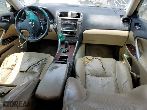 2006 Lexus IS 350 with VIN JTHBE262965007974, listed as a Copart auction lot 62011125 with 196,177 mi miles and Clean title. Bid and sale history available at DreamBid. Image 8.