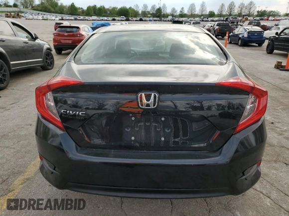 2017 Honda Civic LX with VIN 19XFC2F51HE033270, listed as a Copart auction lot 53143385 with 56,311 mi miles and Salvage Title. Bid and sale history available at DreamBid. Image 6.