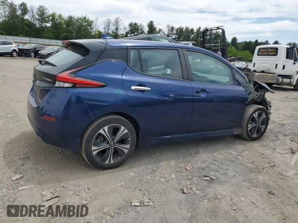 2020 Nissan LEAF SV with VIN 1N4AZ1CP7LC306789, listed as a Copart auction lot 57294585 with 55,326 mi miles and Salvage title. Bid and sale history available at DreamBid. Image 3.
