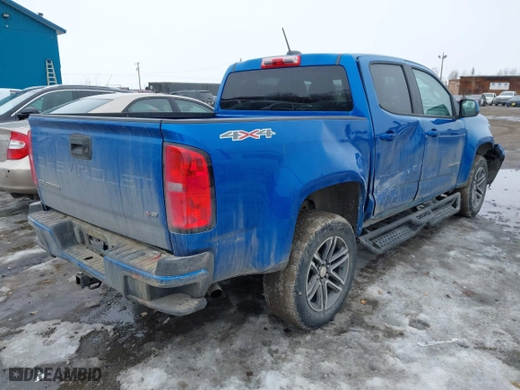 2021 Chevrolet Colorado 4WD Work Truck with VIN 1GCGTBEN0M1165911, listed as a IAAI auction lot 41944677 with 49,729 mi miles. Bid and sale history available at carsss.com. Image 4.
