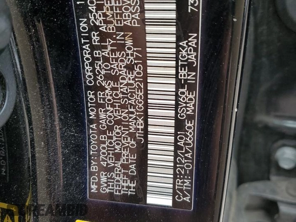 2014 Lexus ES 350 with VIN JTHBK1GG5E2105171, listed as a Copart auction lot 52015975 with 133,070 mi miles and Clean Title. Bid and sale history available at carsss.com. Image 13.