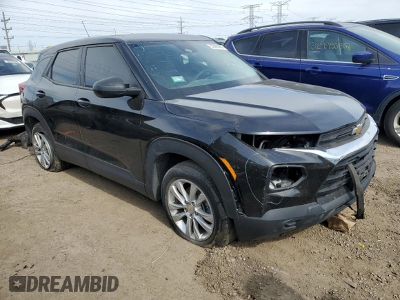 2021 Chevrolet TrailBlazer LS with VIN KL79MMS26MB082616, listed as a Copart auction lot 52893395 with 47,175 mi miles and Salvage Title. Bid and sale history available at carsss.com. Image 4.