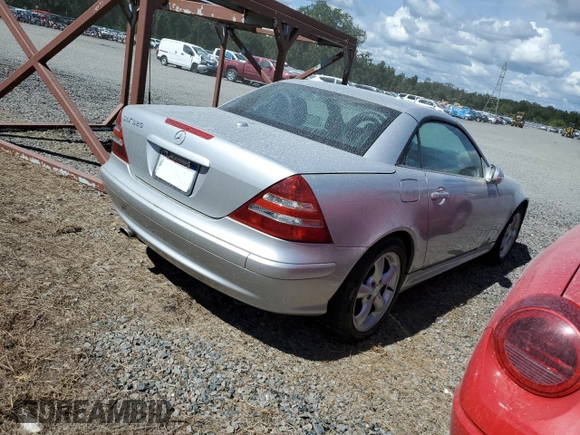 2001 Mercedes-Benz SLK-Class with VIN WDBKK65F31F228400, listed as a Copart auction lot 74381484 with Not Provided miles and Salvage Title. Bid and sale history available at carsss.com. Image 3.