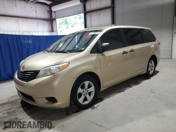 2011 Toyota Sienna with VIN 5TDZK3DC6BS043328, listed as a Copart auction lot 57793075 with 252,087 mi miles and Clean title. Bid and sale history available at DreamBid. Image 1.