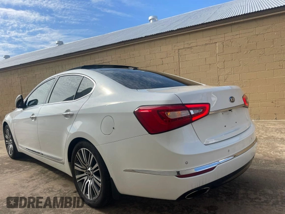2014 Kia Cadenza Premium with VIN KNALN4D78E5152743, listed as a Copart auction lot 80067094 with 179,850 mi miles and Clean Title. Bid and sale history available at carsss.com. Image 3.