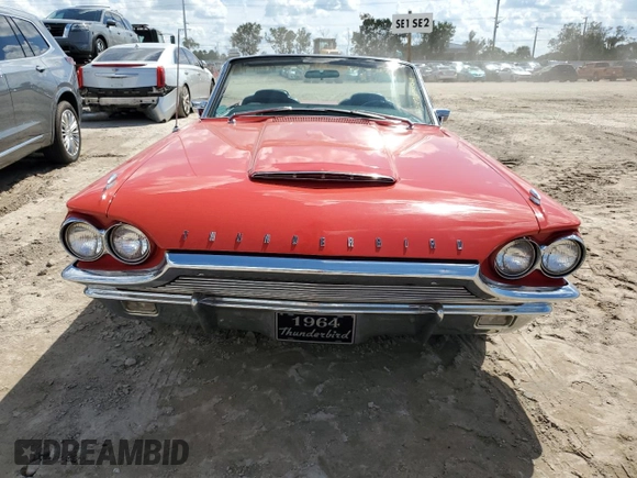 1964 Ford Thunderbird with VIN 4Y85Z148141, listed as a Copart auction lot 73769444 with 3,631 mi miles and Salvage Title. Bid and sale history available at DreamBid. Image 5.