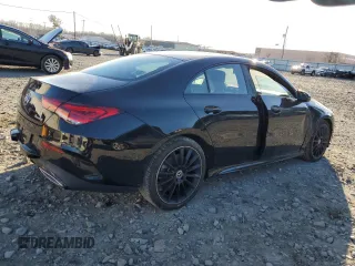 2021 Mercedes-Benz CLA with VIN W1K5J4HB0MN211293, listed as a Copart auction lot 47601595 with 23,795 mi miles and Salvage Title. Bid and sale history available at carsss.com. Image 3.