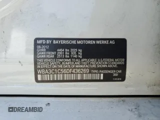 2013 BMW 3 Series 328i z VIN WBA3C1C56DF436269, wystawiony jako Copart lot #57311725 z przebiegiem 139 482 mil mil oraz Szkody całkowita. Historia ofert i sprzedaży dostępna na DreamBid. Obrazek 12.