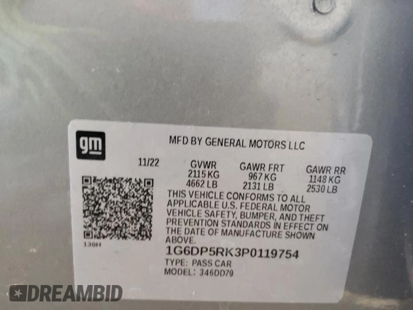 2023 Cadillac CT5 Sport z VIN 1G6DP5RK3P0119754, wystawiony jako Copart lot #79301724 z przebiegiem 29 229 mil mil oraz Czysty tytuł • Clean title. Historia ofert i sprzedaży dostępna na DreamBid. Obrazek 13.