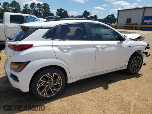 2023 Hyundai Kona N Line with VIN KM8K33A35PU025002, listed as a Copart auction lot 60696794 with 8,613 mi miles and Salvage Title. Bid and sale history available at carsss.com. Image 3.