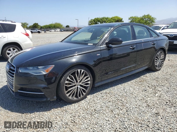 2016 Audi A6 Premium Plus with VIN WAUGFAFC1GN076986, listed as a Copart auction lot 56123585 with 100,837 mi miles and Salvage title. Bid and sale history available at DreamBid. Image 1.