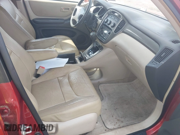2003 Toyota Highlander z VIN JTEGD21A630057633, wystawiony jako IAAI lot #42308391 z przebiegiem Nie podano mil oraz . Historia ofert i sprzedaży dostępna na DreamBid. Obrazek 5.