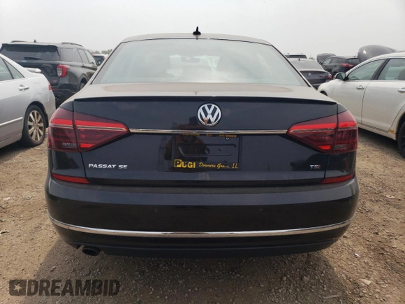 2017 Volkswagen Passat SE with VIN 1VWGT7A36HC063392, listed as a Copart auction lot 60846895 with 153,006 mi miles and Clean title. Bid and sale history available at DreamBid. Image 6.