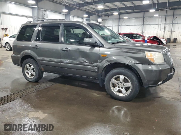 2008 Honda Pilot SE with VIN 5FNYF18398B047689, listed as a Copart auction lot 53529555 with 145,353 mi miles and Salvage Title. Bid and sale history available at DreamBid. Image 4.