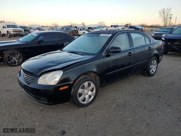 2007 Kia Optima LX with VIN KNAGE123475137191, listed as a Copart auction lot 83466394 with 0 mi miles and Clean Title. Bid and sale history available at carsss.com. Image 1.