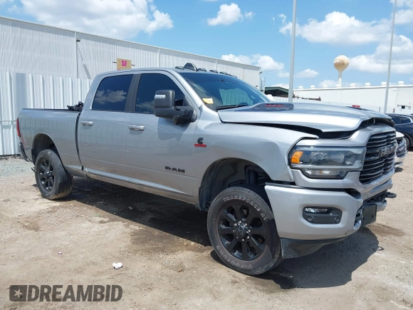 2024 Ram 2500 Laramie with VIN 3C6UR5FLXRG345851, listed as a IAAI auction lot 42222678 with 42,776 mi miles and . Bid and sale history available at DreamBid. Image 1.