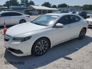 2015 Acura TLX Technology with VIN 19UUB2F58FA012007, listed as a Copart auction lot 60456745 with 128,632 mi miles and Salvage title. Bid and sale history available at DreamBid. Image 1.