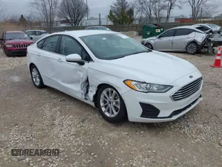 2019 Ford Fusion SE with VIN 3FA6P0H74KR278299, listed as a IAAI auction lot 41929565 with 53,425 mi miles. Bid and sale history available at carsss.com. Image 1.