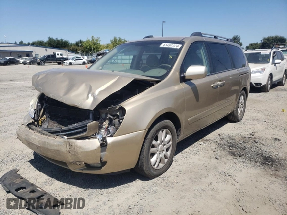 2006 Kia Sedona LX with VIN KNDMB233666035774, listed as a Copart auction lot 65491474 with 106,909 mi miles and Salvage Title. Bid and sale history available at carsss.com. Image 1.