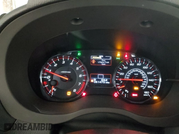2019 Subaru WRX Limited with VIN JF1VA1H62K9824989, listed as a Copart auction lot 52354105 with 61,475 mi miles and Salvage Title. Bid and sale history available at carsss.com. Image 9.