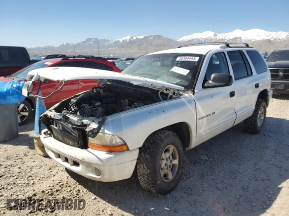 2001 Dodge Durango with VIN 1B4HS28Z01F604316, listed as a Copart auction lot 50384445 with Not provided miles and Salvage title. Bid and sale history available at DreamBid. Image 1.