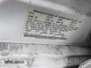 2007 Nissan Maxima SE z VIN 1N4BA41E07C853455, wystawiony jako IAAI lot #42199338 z przebiegiem Nie podano mil oraz . Historia ofert i sprzedaży dostępna na DreamBid. Obrazek 9.