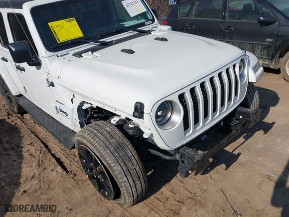 2023 Jeep Wrangler 4xe Sahara with VIN 1C4JJXP61PW553364, listed as a IAAI auction lot 41747111 with 22,127 mi miles. Bid and sale history available at carsss.com. Image 6.