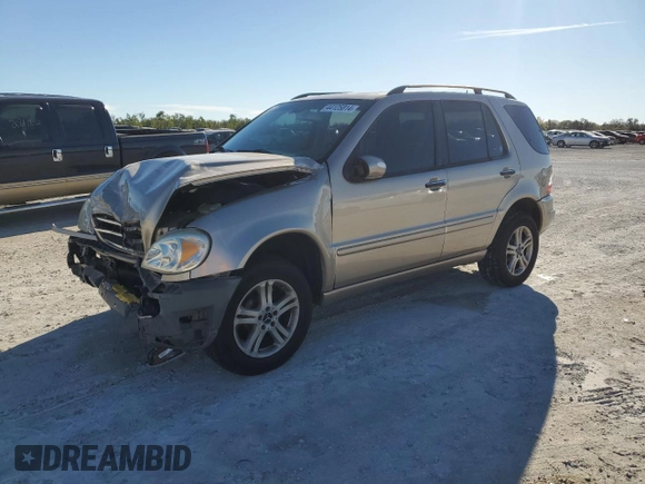 2002 Mercedes-Benz M-Class with VIN 4JGAB75E82A337603, listed as a Copart auction lot 44125814 with 206,577 mi miles and Non Repairable. Bid and sale history available at carsss.com. Image 1.