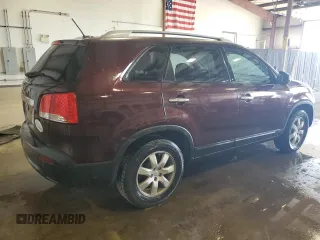 2011 Kia Sorento LX with VIN 5XYKT4A12BG017295, listed as a Copart auction lot 54322535 with 165,784 mi miles and Salvage Title. Bid and sale history available at carsss.com. Image 3.
