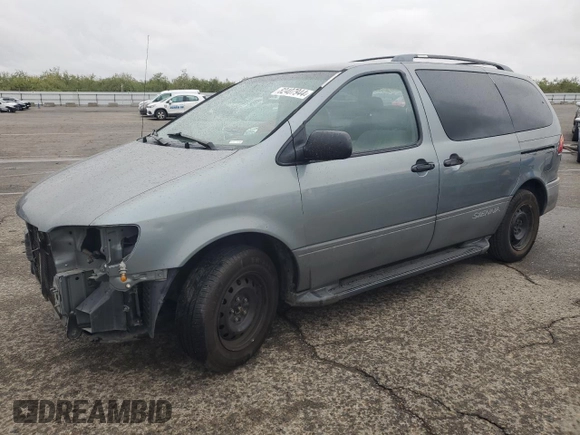 2000 Toyota Sienna LE with VIN 4T3ZF13C2YU217185, listed as a Copart auction lot 82407944 with 244,381 mi miles and Salvage Title. Bid and sale history available at DreamBid. Image 1.