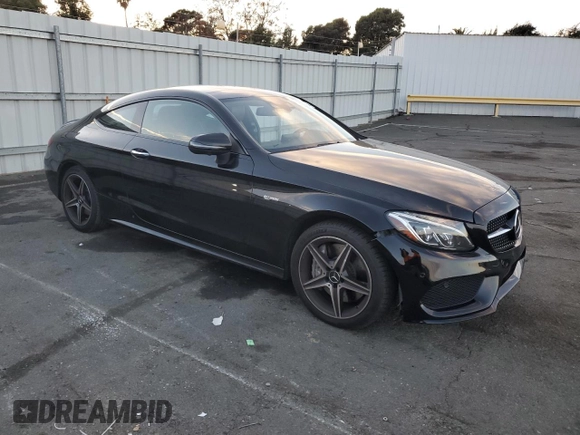 2018 Mercedes-Benz C 43 AMG with VIN WDDWJ6EB4JF640169, listed as a Copart auction lot 82815684 with 47,739 mi miles and Salvage Title. Bid and sale history available at DreamBid. Image 4.