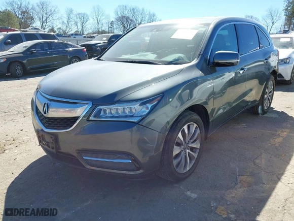 2015 Acura MDX Tech Pkg with VIN 5FRYD4H43FB029832, listed as a IAAI auction lot 41826848 with 66,000 mi miles. Bid and sale history available at carsss.com. Image 2.