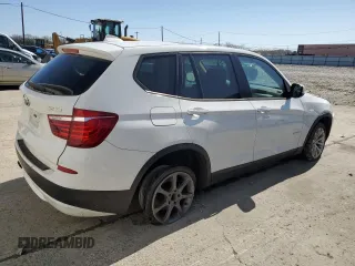 2013 BMW X3 xDrive28i with VIN 5UXWX9C54D0A09096, listed as a Copart auction lot 52481325 with Not Provided miles and Clean Title. Bid and sale history available at DreamBid. Image 3.