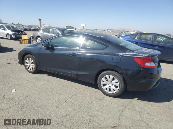 2012 Honda Civic Cpe LX with VIN 2HGFG3B56CH512492, listed as a Copart auction lot 73795374 with 72,973 mi miles and Salvage Title. Bid and sale history available at carsss.com. Image 2.