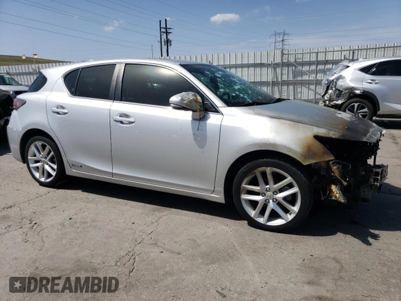 2014 Lexus CT 200h with VIN JTHKD5BH2E2194912, listed as a Copart auction lot 50872395 with Not provided miles and Salvage title. Bid and sale history available at DreamBid. Image 4.