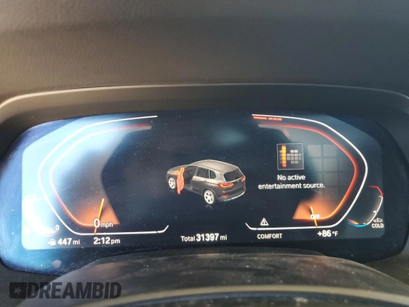 2020 BMW X5 xDrive40i with VIN 5UXCR6C0XL9B21721, listed as a Copart auction lot 53701205 with 31,397 mi miles and Salvage Title. Bid and sale history available at carsss.com. Image 9.