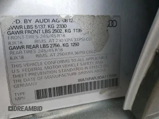 2013 Audi allroad Prestige with VIN WA1VFAFL9DA117050, listed as a Copart auction lot 70221594 with 202,100 mi miles and Salvage Title. Bid and sale history available at carsss.com. Image 14.