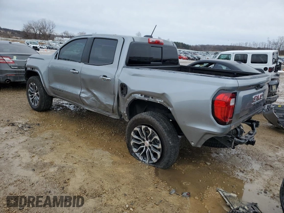 2023 GMC Canyon 4WD Denali with VIN 1GTP6FEK2P1176773, listed as a Copart auction lot 46045715 with 9,711 mi miles and Salvage Title. Bid and sale history available at carsss.com. Image 2.