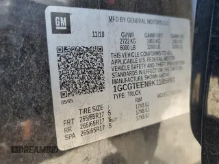 2019 Chevrolet Colorado 4WD ZR2 with VIN 1GCGTEEN9K1185993, listed as a Copart auction lot 56245175 with 66,878 mi miles and Non repairable. Bid and sale history available at DreamBid. Image 13.
