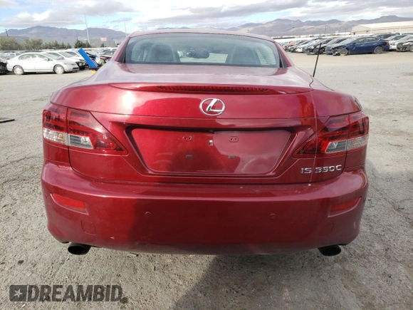 2011 Lexus IS 350 C with VIN JTHFE2C29B2505657, listed as a Copart auction lot 82637394 with 62,145 mi miles and Salvage title. Bid and sale history available at DreamBid. Image 6.