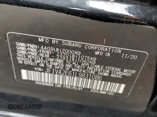 2020 Subaru WRX STI with VIN JF1VA2E61L9831086, listed as a Copart auction lot 36732383 with 0 mi miles. Bid and sale history available at carsss.com. Image 12.